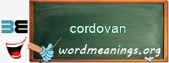 WordMeaning blackboard for cordovan